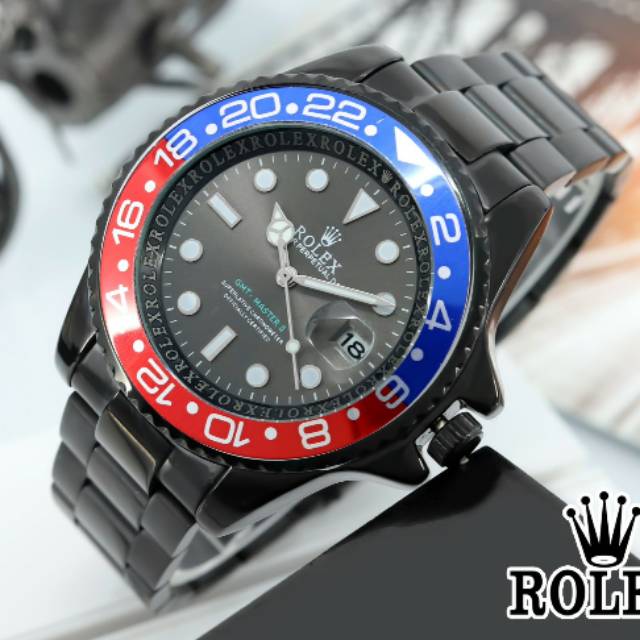 Jam tangan Rolex pria GMT-master 2 tanggal aktif Diameter  4,5cm #jamtanganpria