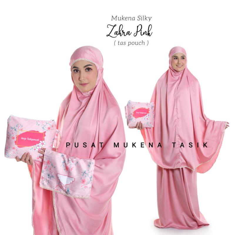 MUKENA SILKY DEWASA RENDA ZAHRA | PUSAT GROSIR BELI MUKENA MURAH BALI ZAHRINI + BONUS SEJADAH