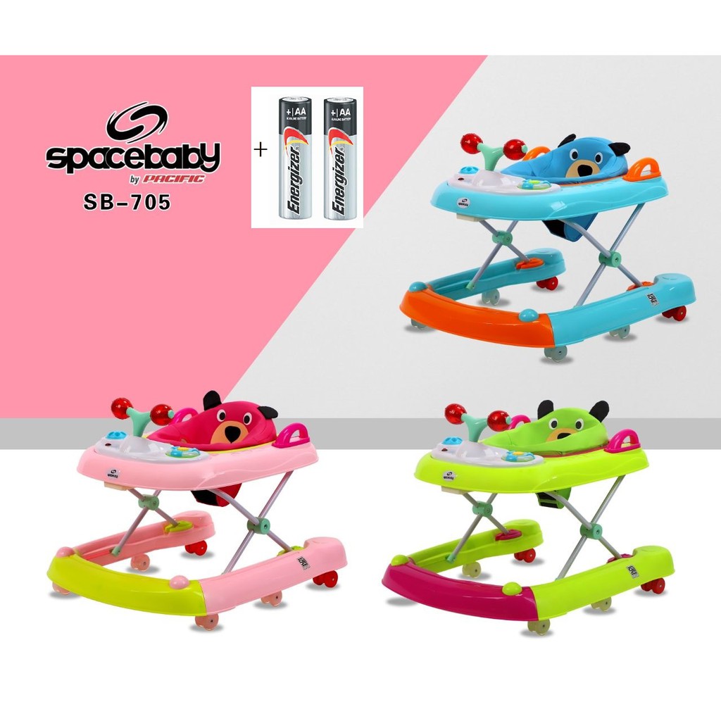 SPACE BABY SB 705 707 Baby Walker 2 in 1 Push Walker Alat Belajar Jalan Bayi SPACEBABY [ * FREE PACKING DUS ALAS ]