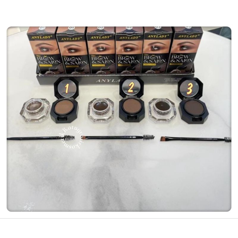 PROMO!!!EYEBROW POWDER+CREAM THE BROW &amp; SALON ANYLADY NO.609/608