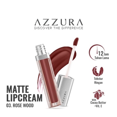 AZZURA Matte Lipcream | Lipstik Matte Lip Cream Tahan Lama by AILIN