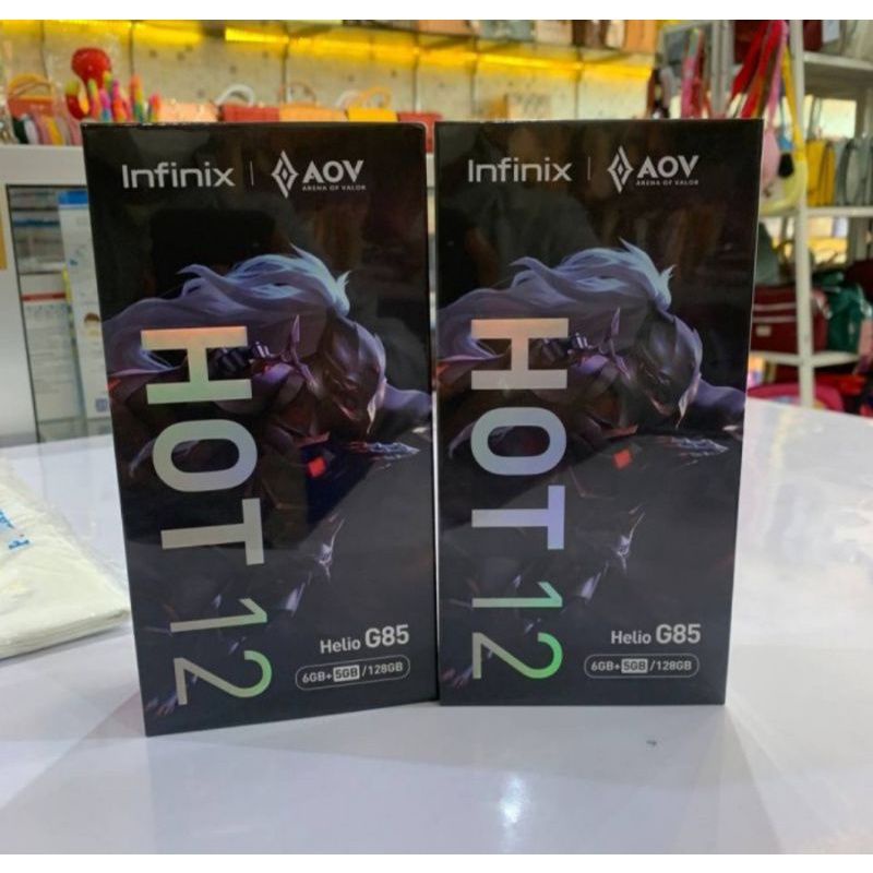 NEW/BARU INFINIX HOT 12 RAM 11 GB (6+5) ROM 128 11/128  GB ORIGINAL GARANSI RESMI 2 TAHUN 3/32 2/23 