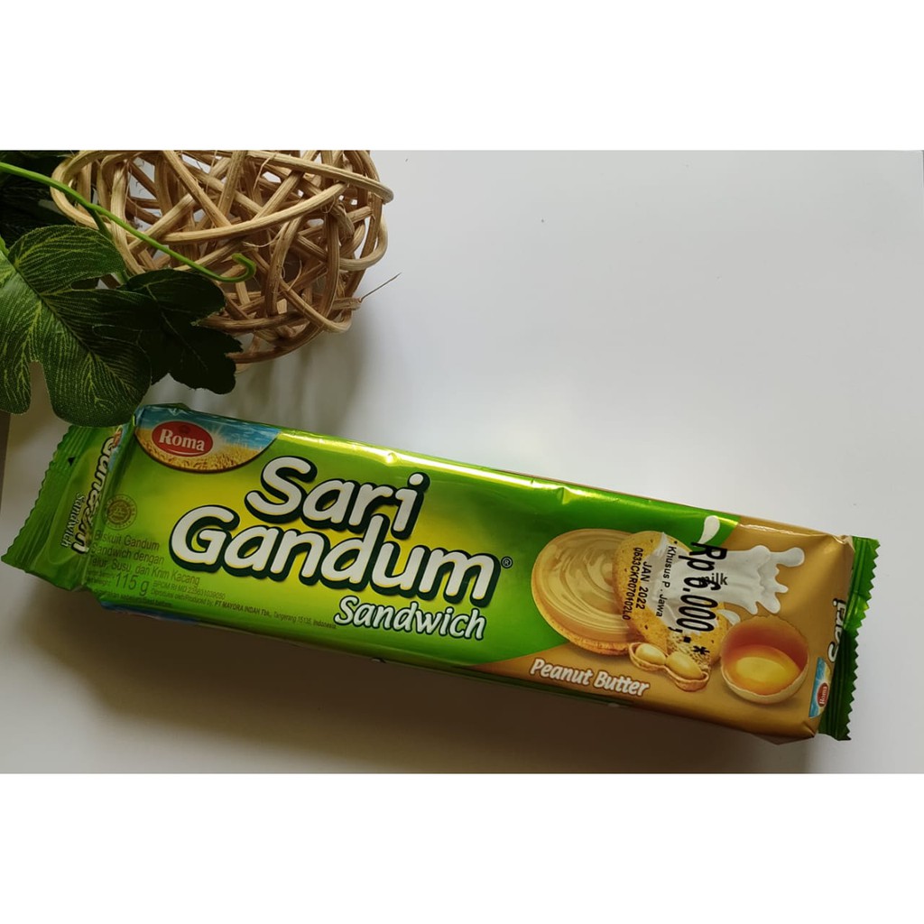 

Biscuit Sari Gandum Sandwich Kacang Peanut Butter 115 Gr
