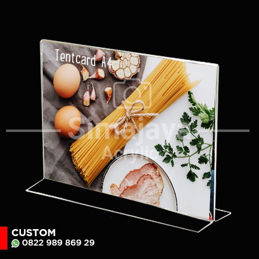 

tentcard a4 lanscape acrylic/display menu
