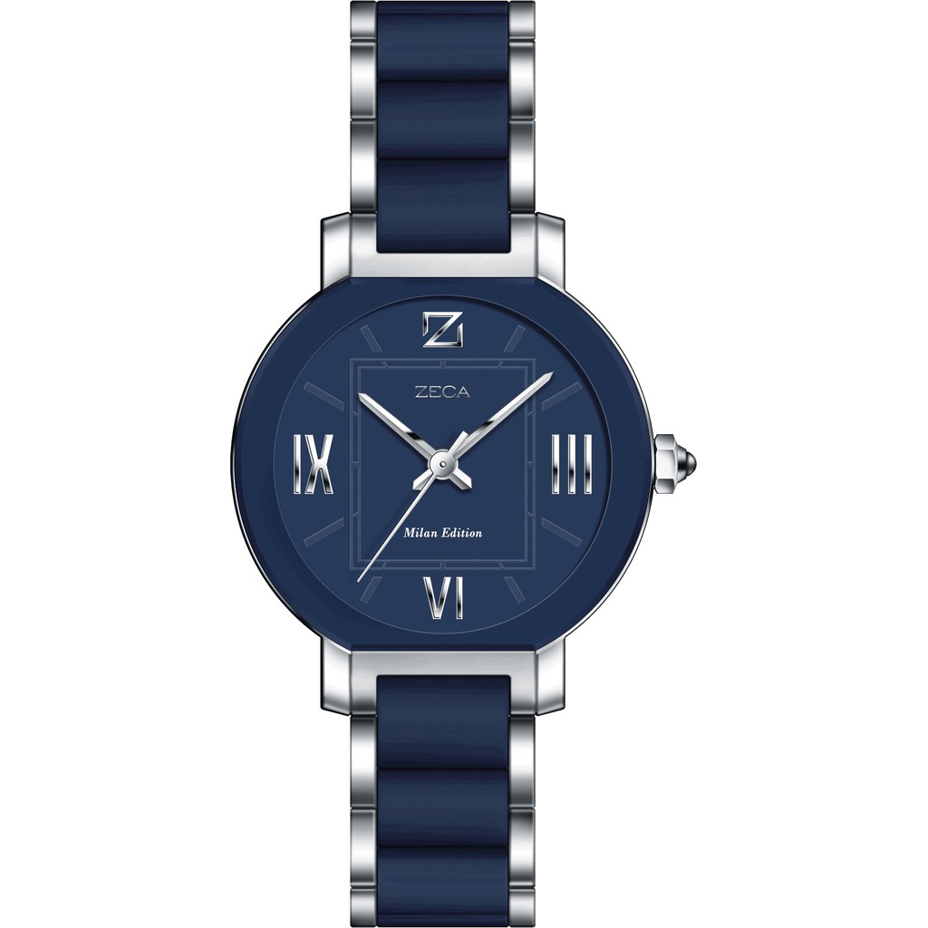 Zeca  Jam Tangan Wanita Stainless Stell Analog Original Bergaransi Anti Air 136L Navy