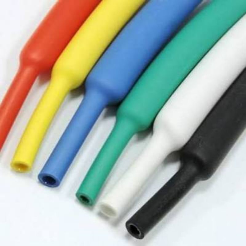 1 METER Selang Bakar / Selongsong Bakar / Heatshrink Tube Warna BIRU KUNING HIJAU MERAH PUTIH 12mm 14mm 16mm 18mm 20mm