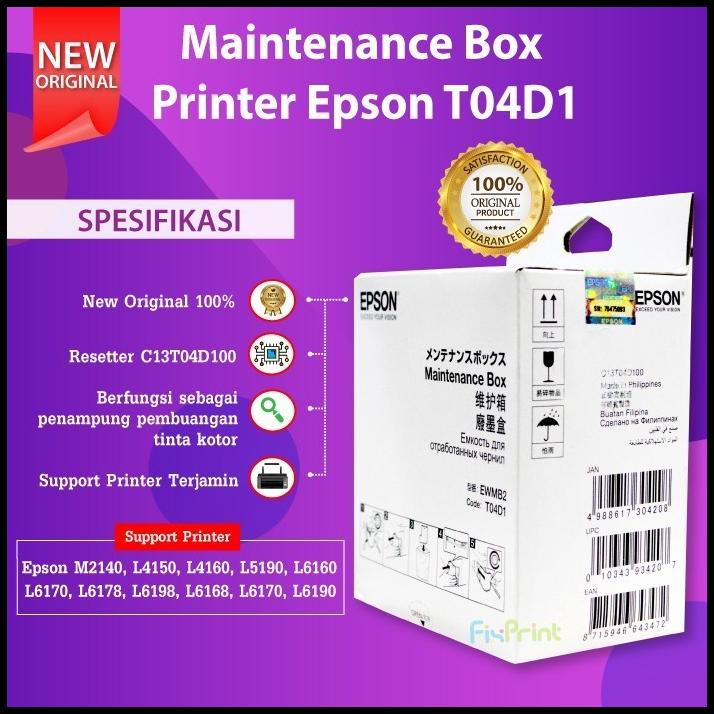 Maintenance Box Epson T04D1 Busa Printer M1140 M2140 M3170 L14150