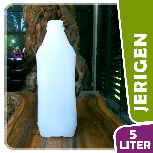 JERIGEN 5 Liter Baru / JERRYCAN 5 liter HDPE Warna Putih Natural