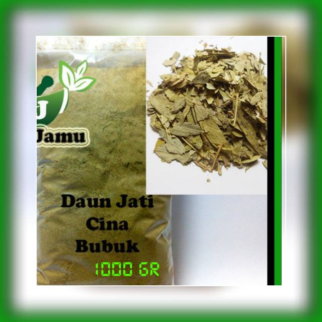 Bubuk/Serbuk Daun Jati Cina/Djati Cina Murni Tanpa Campuran 1000GR