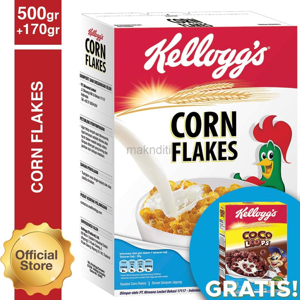 

Corn Flakes 500g Free Coco Loops 170g (As2p-8852756346053-88527563035)