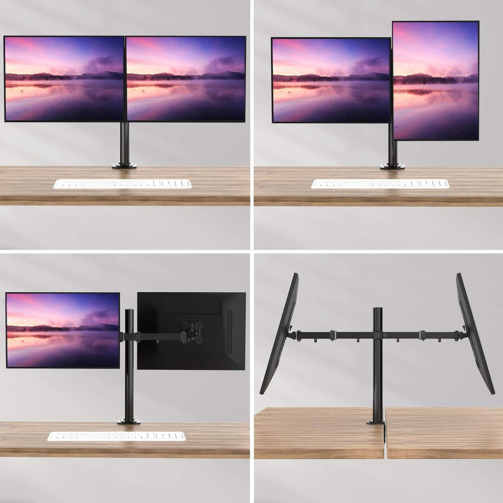 Triple W Double Stand Bracket Monitor Dual Mount Desk Breket LCD LED