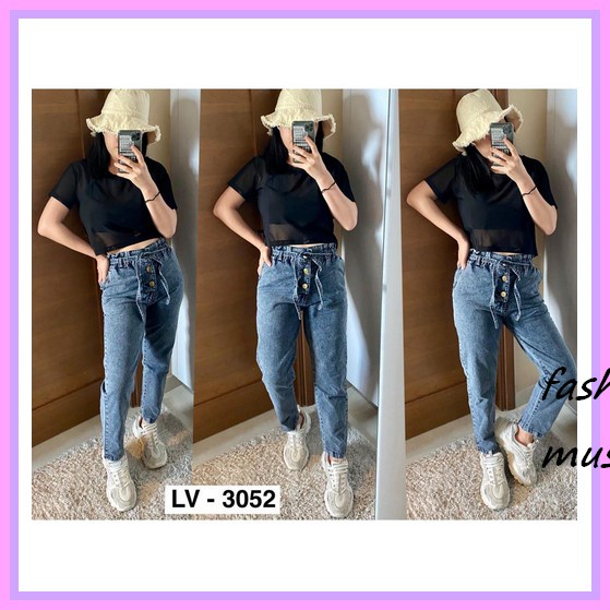 Highwaist Kulot Jeans Wanita Loose- Kulot Jeans -Boyfriend Kulot Jeans Clo Jeans Kulot Wanita // Hig