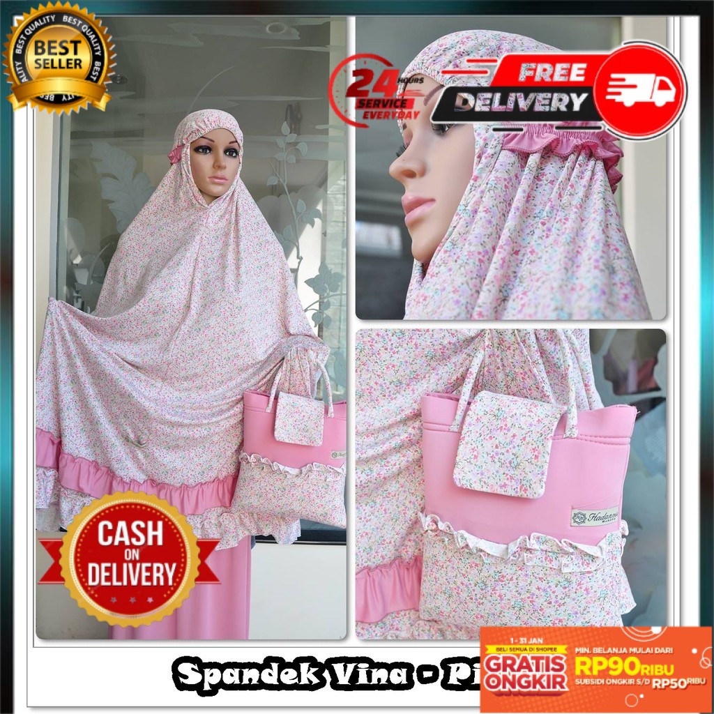 MUKENA DEWASA SPANDEK VINA (JERSEY/KAOS)