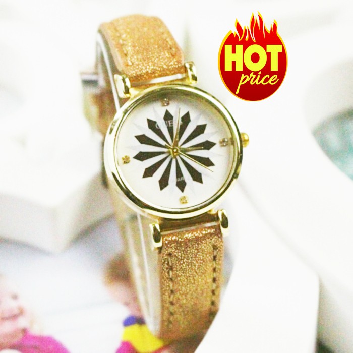 jam tangan guess wanita murah / jtr 1087 coklat
