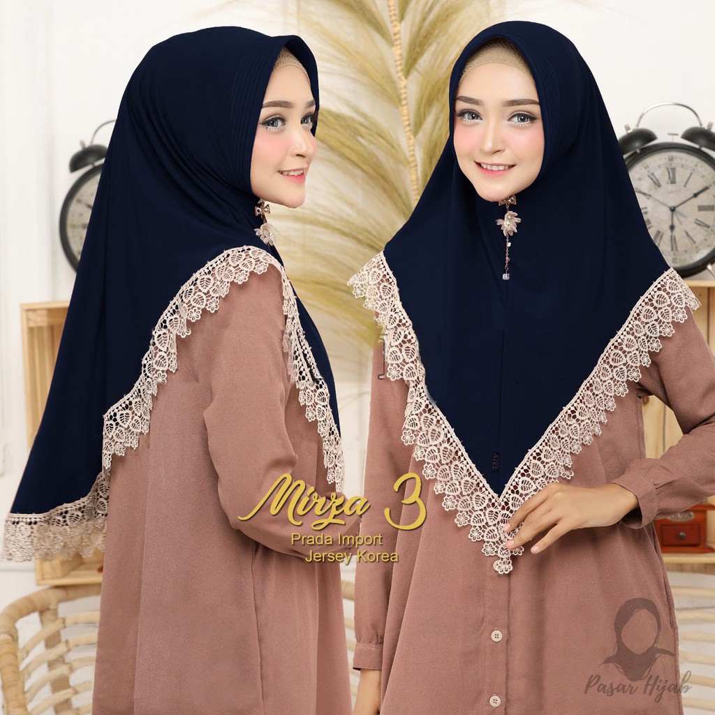 Jilbab Instan Mirza Hijab Instan Jersey Premium Kerudung Bergo Pasar Hija'b