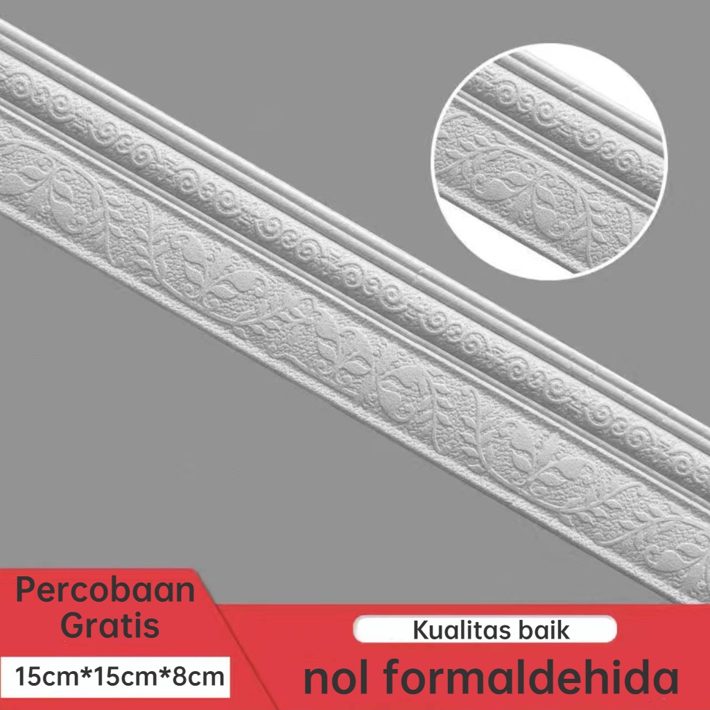 [Promoted] Wall Border List Foam 3D 8mm Wallpaper Tebal List Dinding Border Plafon Stiker Dekorasi D