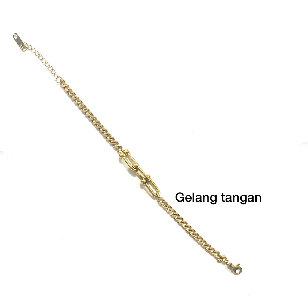 COD! gelang tangan titanium tifani sisik naga anti karat / gelang sisik naga import