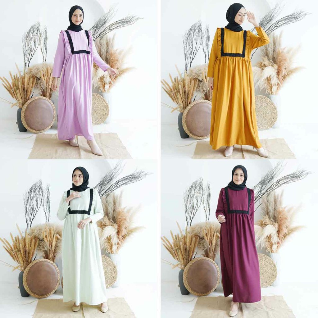 Gamis Renda Adiba Dress Wanita