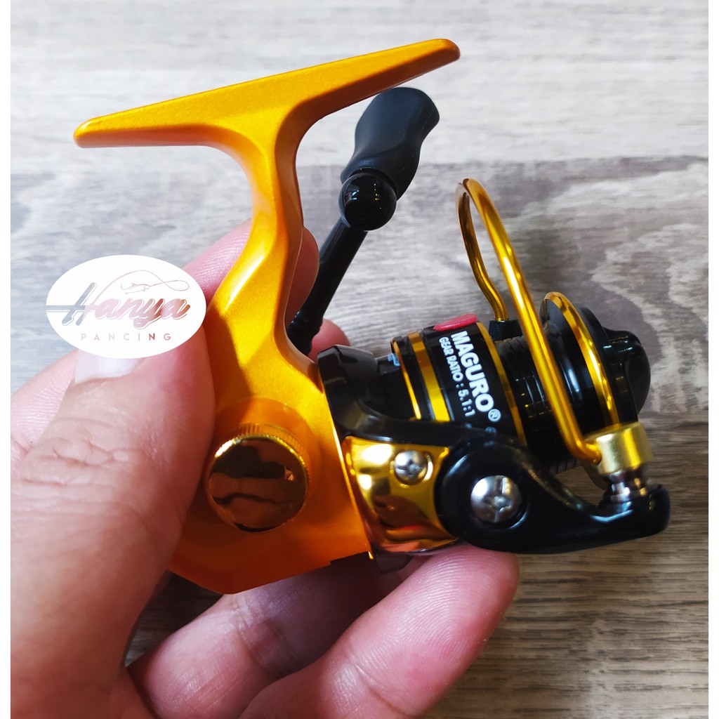 REEL MINI MURAH MAGURO SCUILLA 300 ALUMUNIUM POWER HANDLE REL REAL RIIL RIL