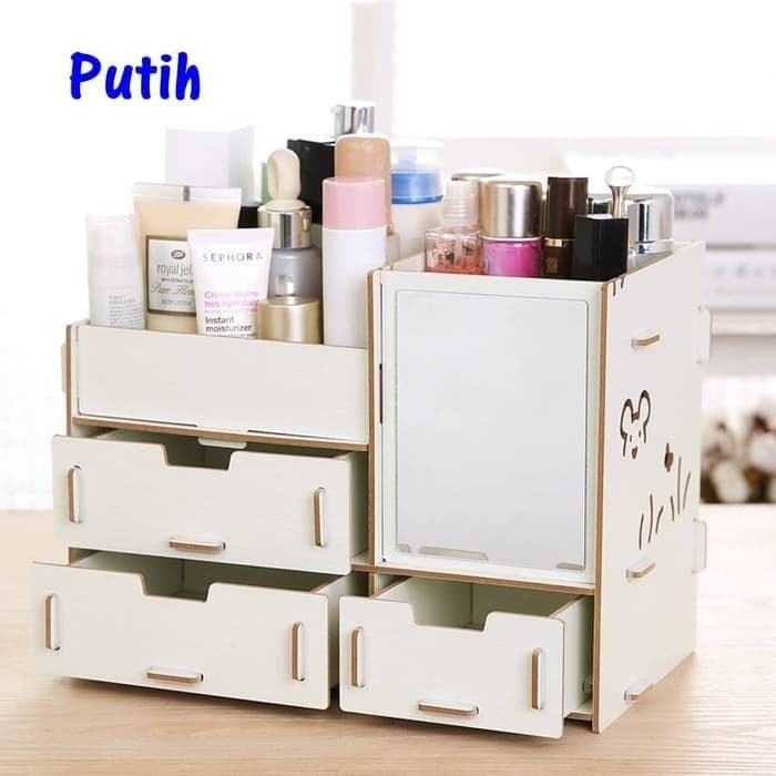 DISKON!! Rak Kosmetik Mini Cosmetic Storage Mini Kotak Penyimpanan Makeup Oragnizer free bubble untuk packing