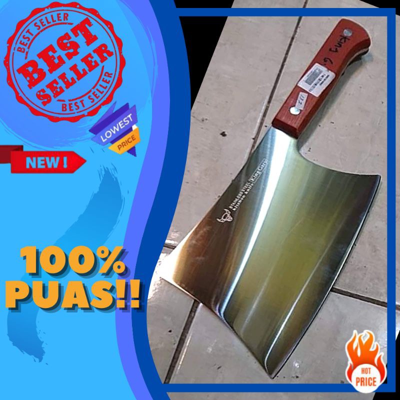 pisau daging besar stainless steel tajam survival hunting berburu outdoor serbaguna