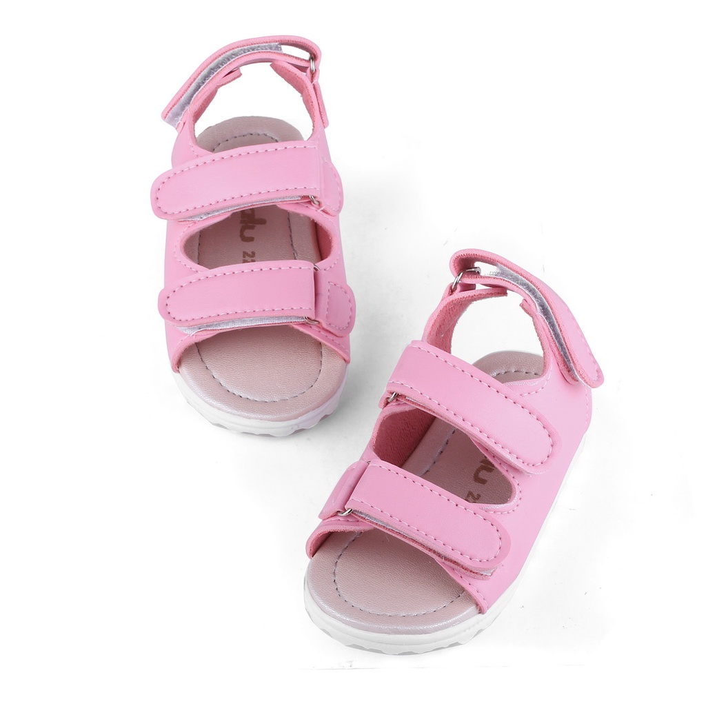 Sandal anak unisex variasi tali belakang warna Pink STR