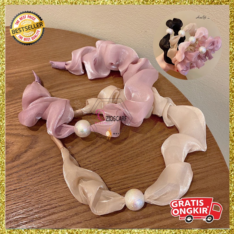 BANDO KOREA SCRUNCHIE KERUT DEWASA ANAK PEREMPUAN / AKSESORIES BANDANA RAMBUT WANITA DEWASA FASHION IMPORT - AK90