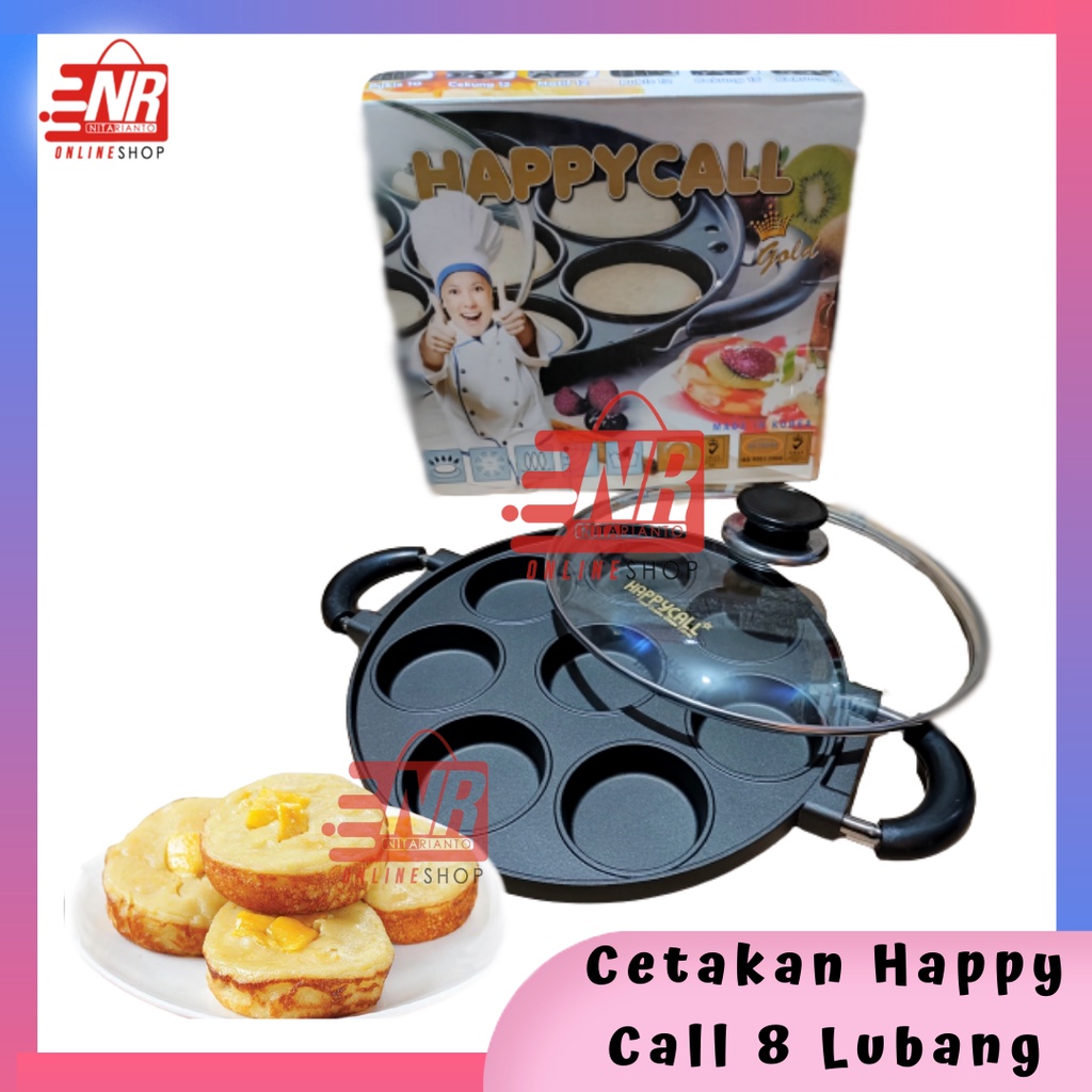 Cetakan kue 8 lubang / cetakan happy call / Cetakan martabak mini / Pan Cetakan