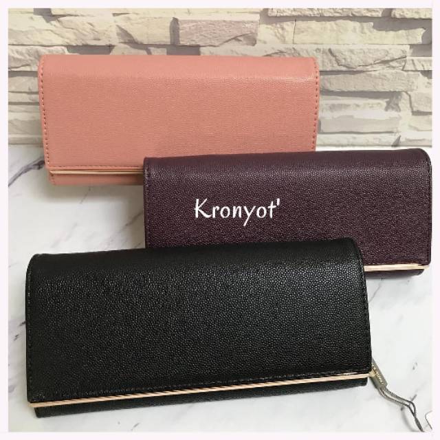 Dompet Panjang Charles and Keith - Dompet CnK Ori Import - Plat Long Wallet realpict dompet korea