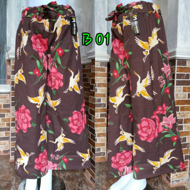 CELANA KULOT KATUN MOTIF WANITA