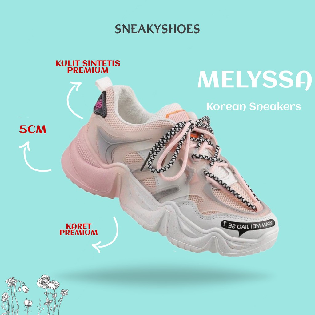 [Original Ber-Hologram] SNEAKYSHOES MELYSSA SEPATU WANITA SNEAKERS SHOES 5989