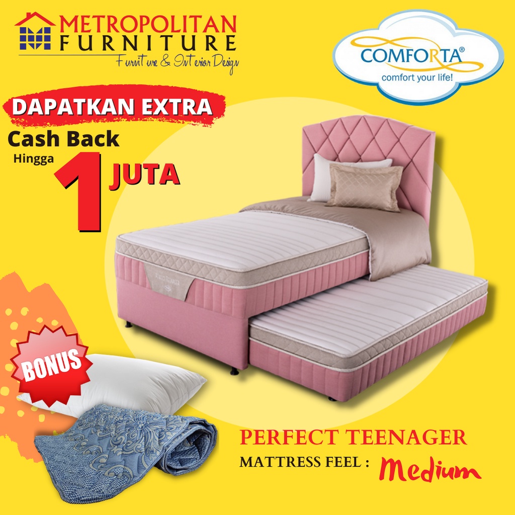 Kasur Springbed Comforta Perfect Teenager 2in1 Spring Bed Full set