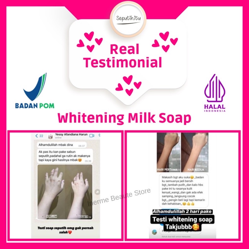 SEPUTIH ITU MILK SOAP SABUN PENCERAH BADAN BPOM