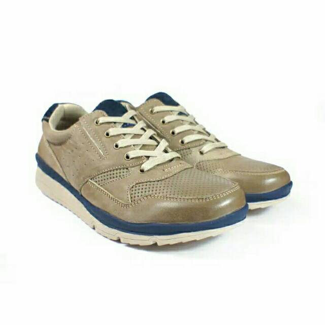 Sepatu Sneakers Pria Casual Formal Jim Joker Original DALE 2CA Beige