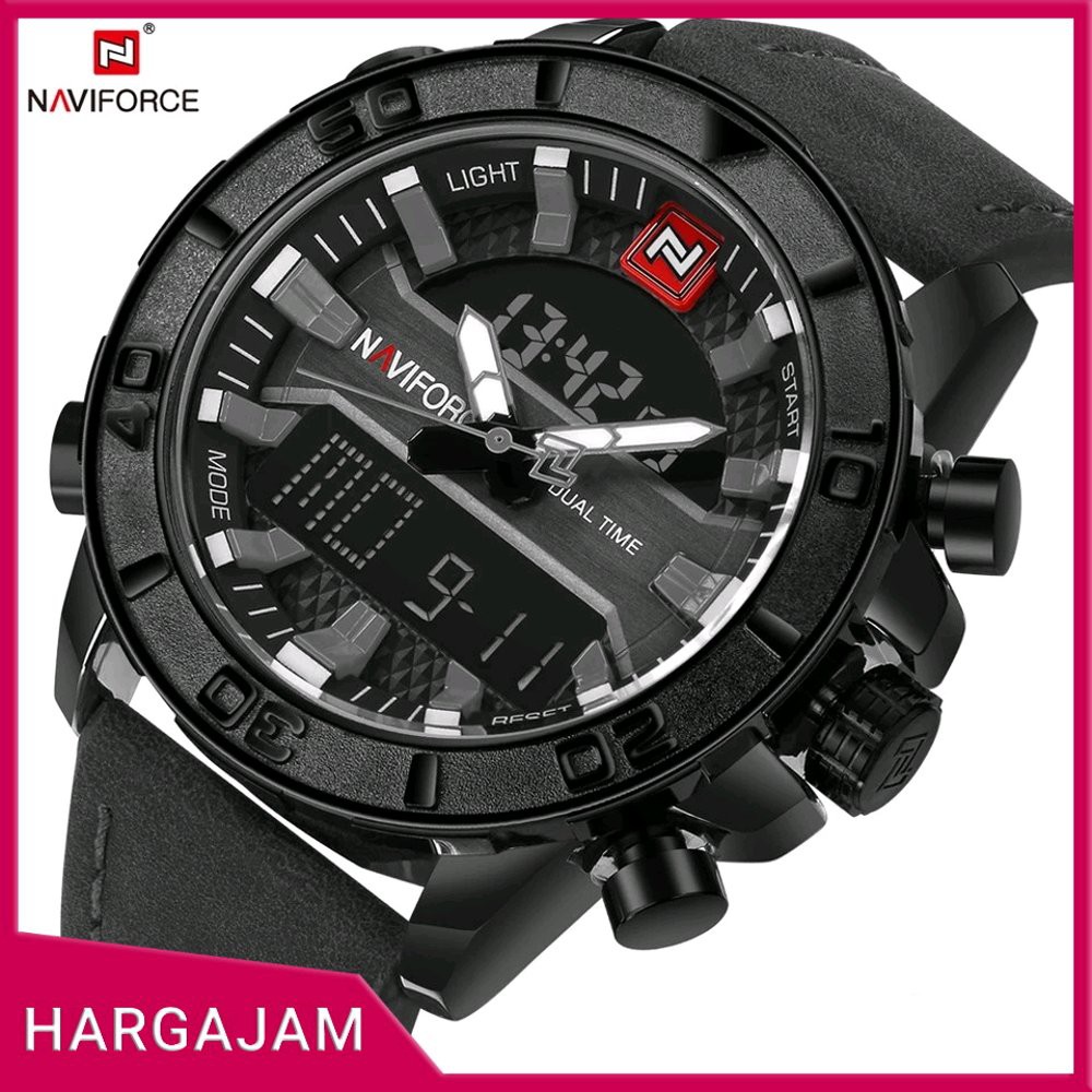 Anti Air - Jam Tangan Pria Original Naviforce 9114 by hargajam double time cowok ori anti air wate