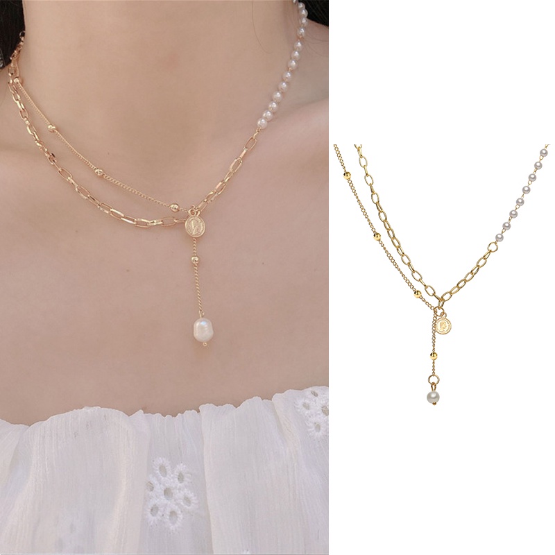 Korean Butterfly Pearl Crystal Necklace Beads Flower Simple Choker Chain Women Fashion Accessories Jewelry