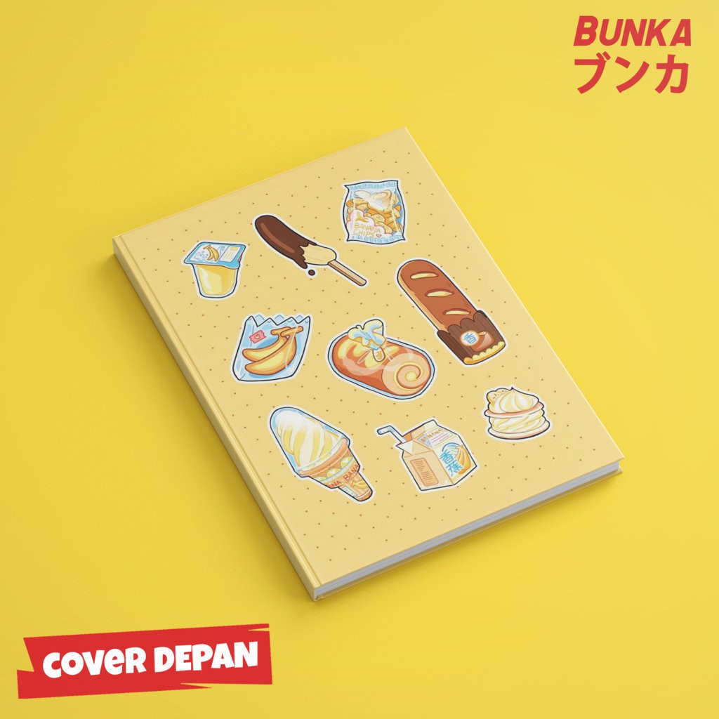 

Notebook Cute Food Doodle Hardcover A5 Buku Tulis Catatan Note Agenda Planner Jurnal