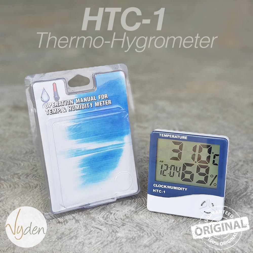 HTC1 HTC-1 Thermometer Hygrometer Digital Termometer Pengukur Suhu Kelembaban MURAH