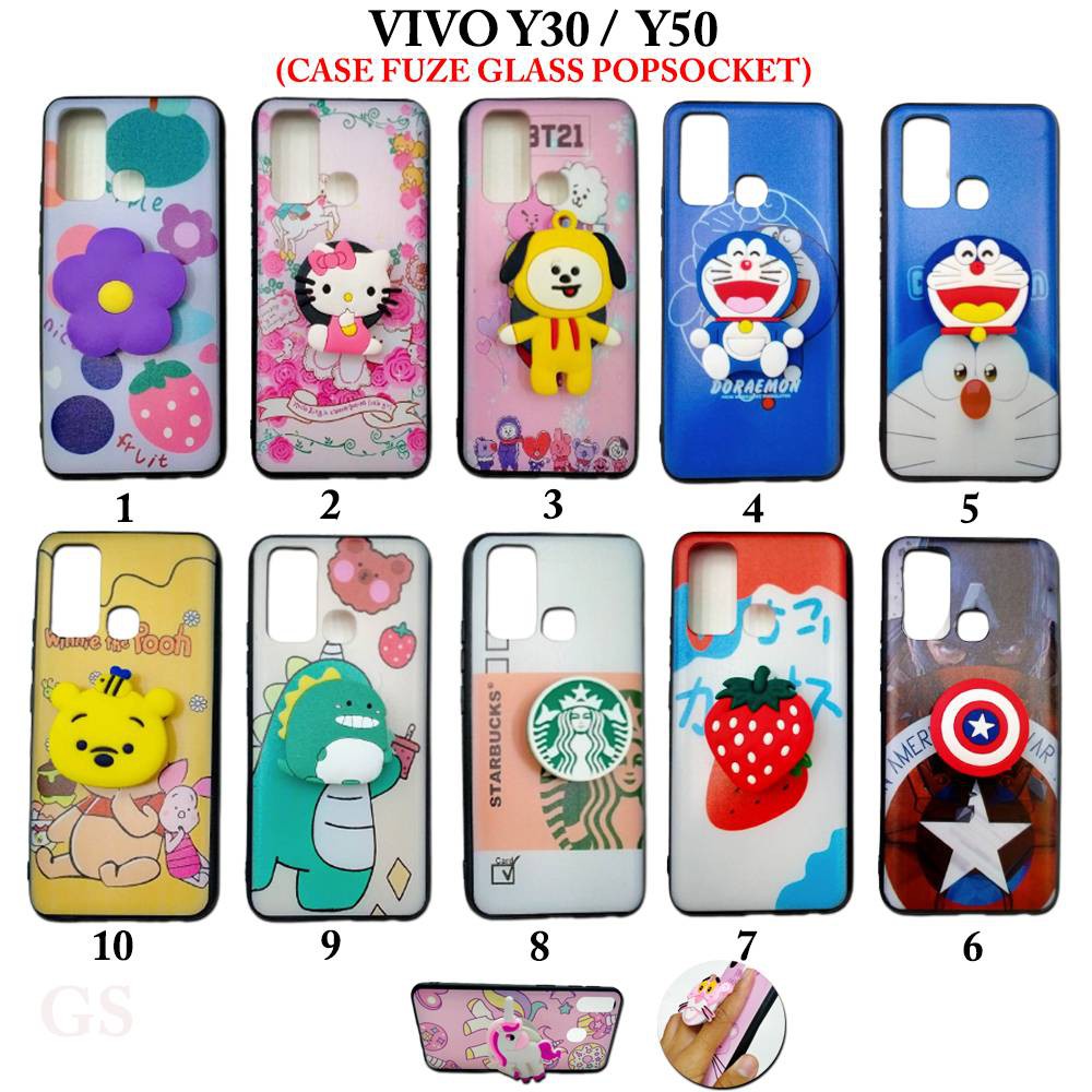 Case VIVO Y50 Y93 Y11 Y19  V19  V15  V15 PRO  S1 pro Case Fuze Glass Plus Popsocket