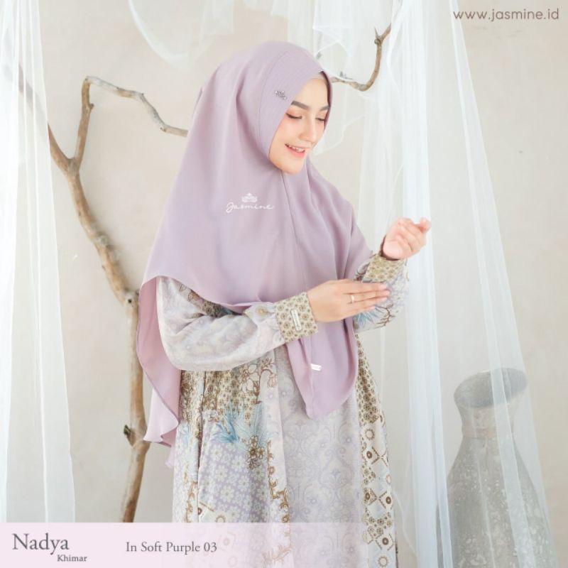 NADYA KHIMAR PASANGAN SELENA DRESS JASMINE BY LIDIA HADIWINOTO KHIMAR WOLLYCREPE
