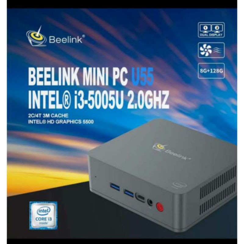 Mini PC Beelink U55 Core i3 8GB/128GB Dual HDMI4 K Windows 10