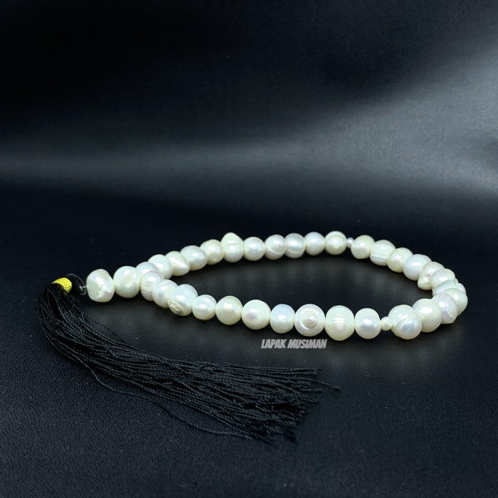 [Bayar di Tempat] Tasbih Mutiara Asli Natural 33 Butir