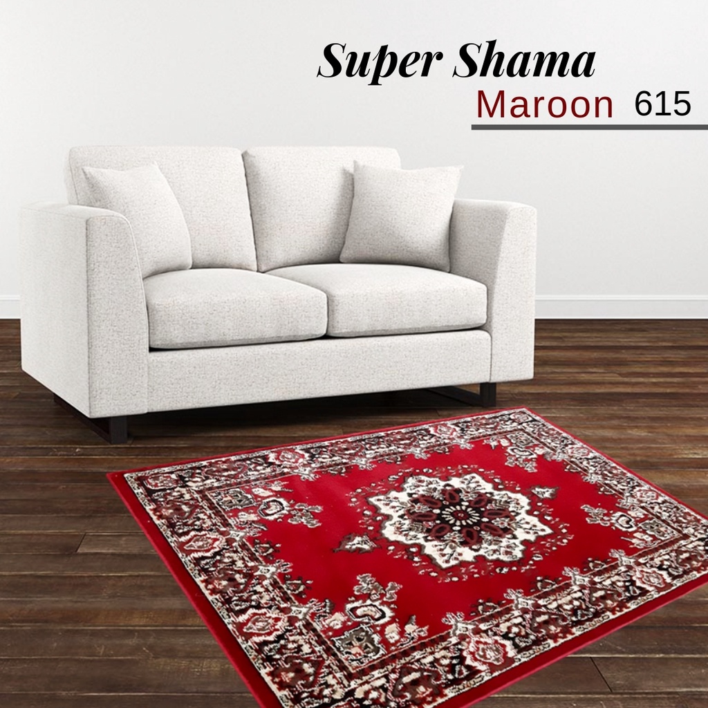 KARPET SUPER SHAMA 100 X 150 SS615 MAROON