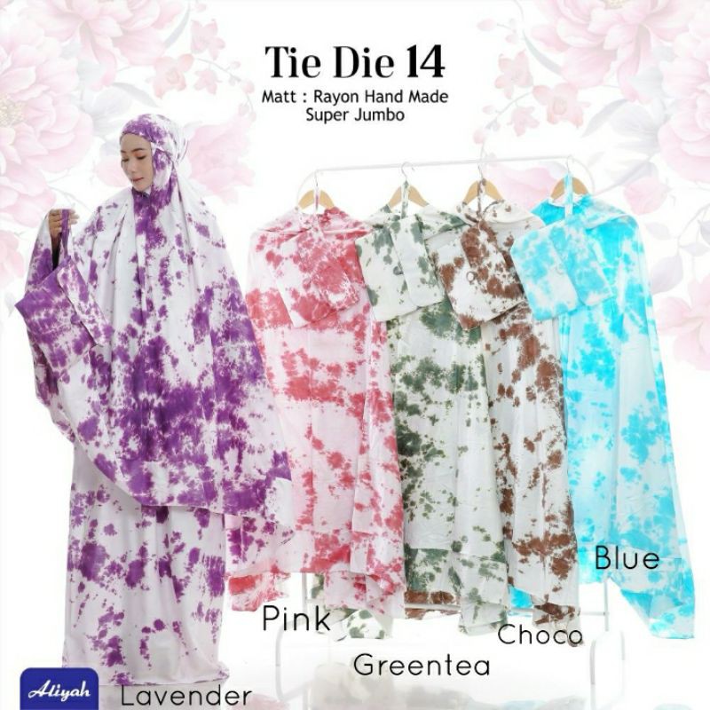 Mukena Tye Dye Rayon Jumbo | Mukena Tie Die Motif