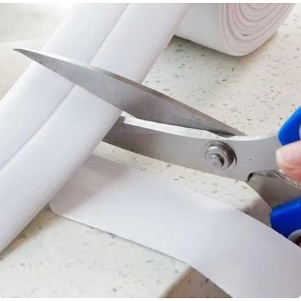 ✭ Seal Penutup Celah closet wastafel Siku Karet Pengaman Seal Tape - Putih ►