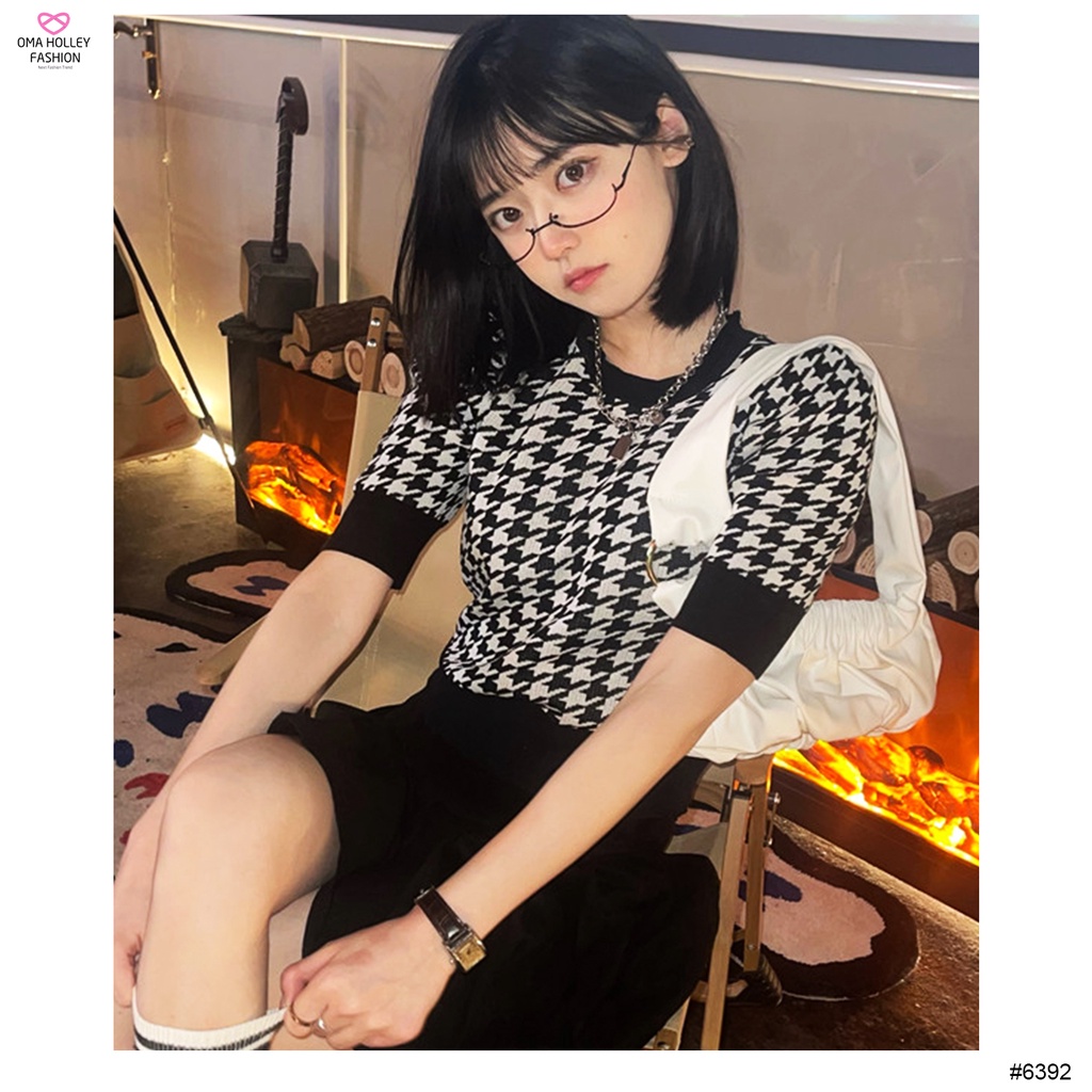 (COD) OH Fashion Kareen Blouse Knitt Import #6392 🟠