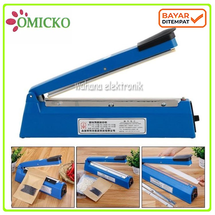 Omicko Impluse Sealer 20cm 30cm 40cm FREE PACKING WARP Alat Pres Plastik Mesin Penyegel Pastik