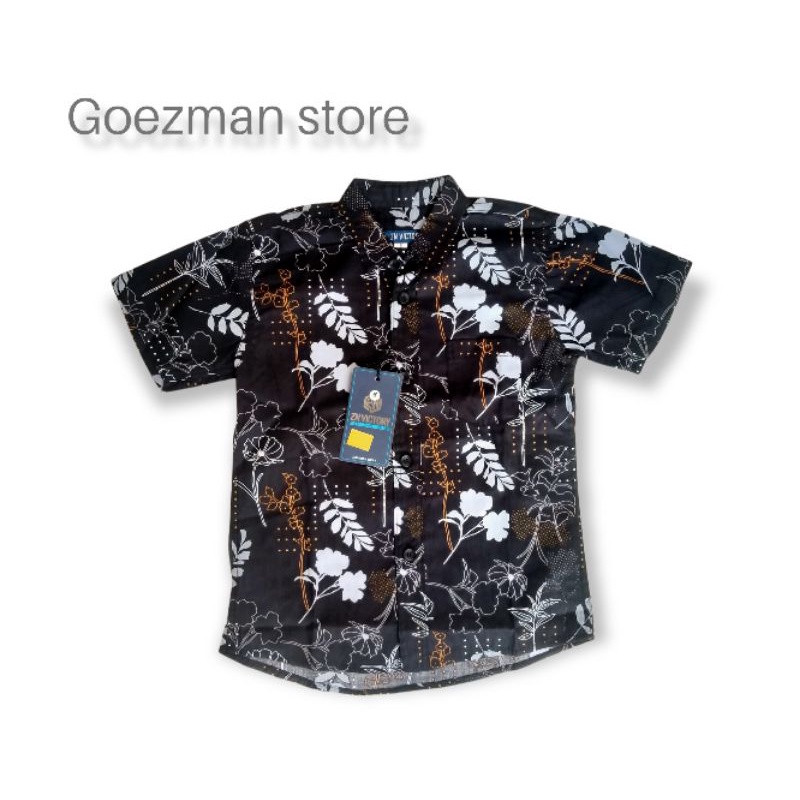 baju anak laki laki kemeja motif pantai anak Premium Hem batik