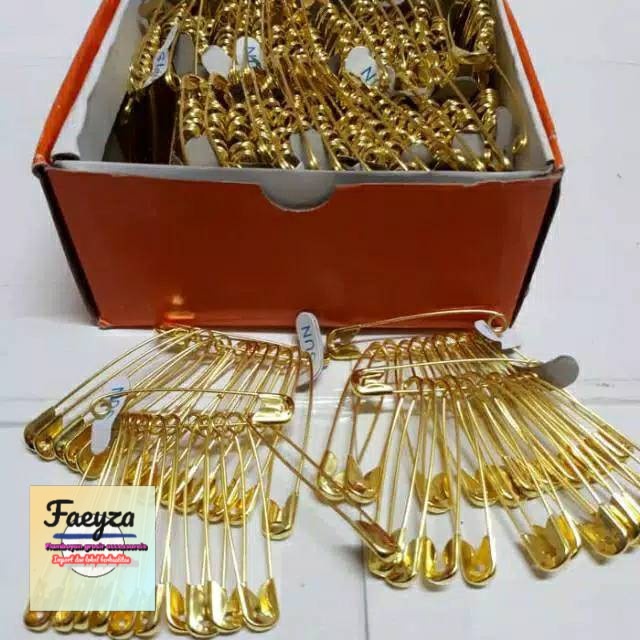 peniti set kuning anti karat 1 box