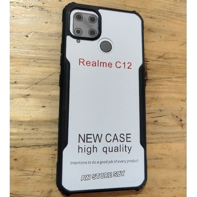 premium case realme c12 shockproof fuze Anti Shock case c12